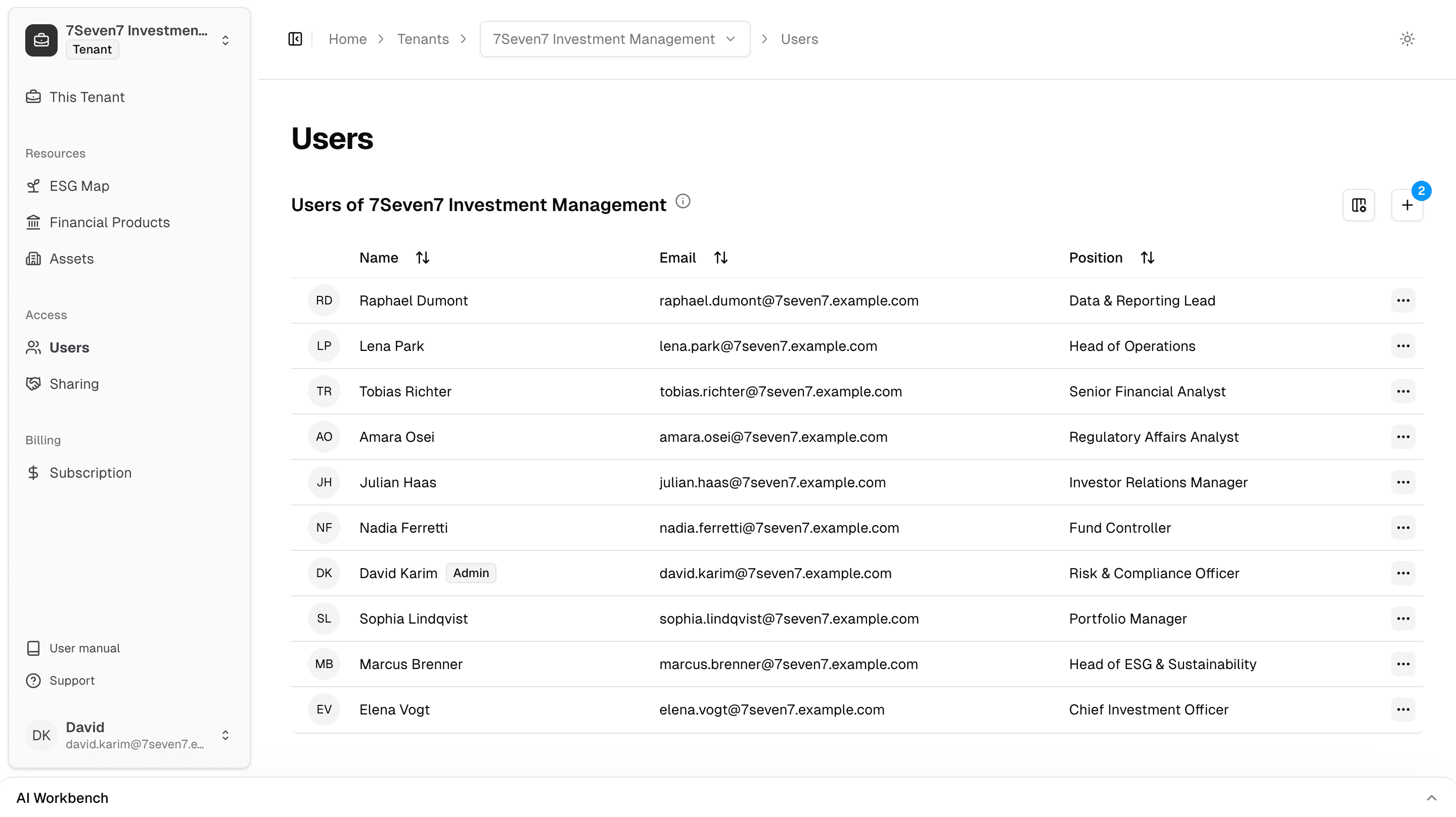 Manage multiple tenants